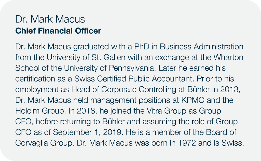 Dr. Mark Macus Chief Financial Officer Dr. Mark Macus graduated with a PhD in Business Administration from the Univer...