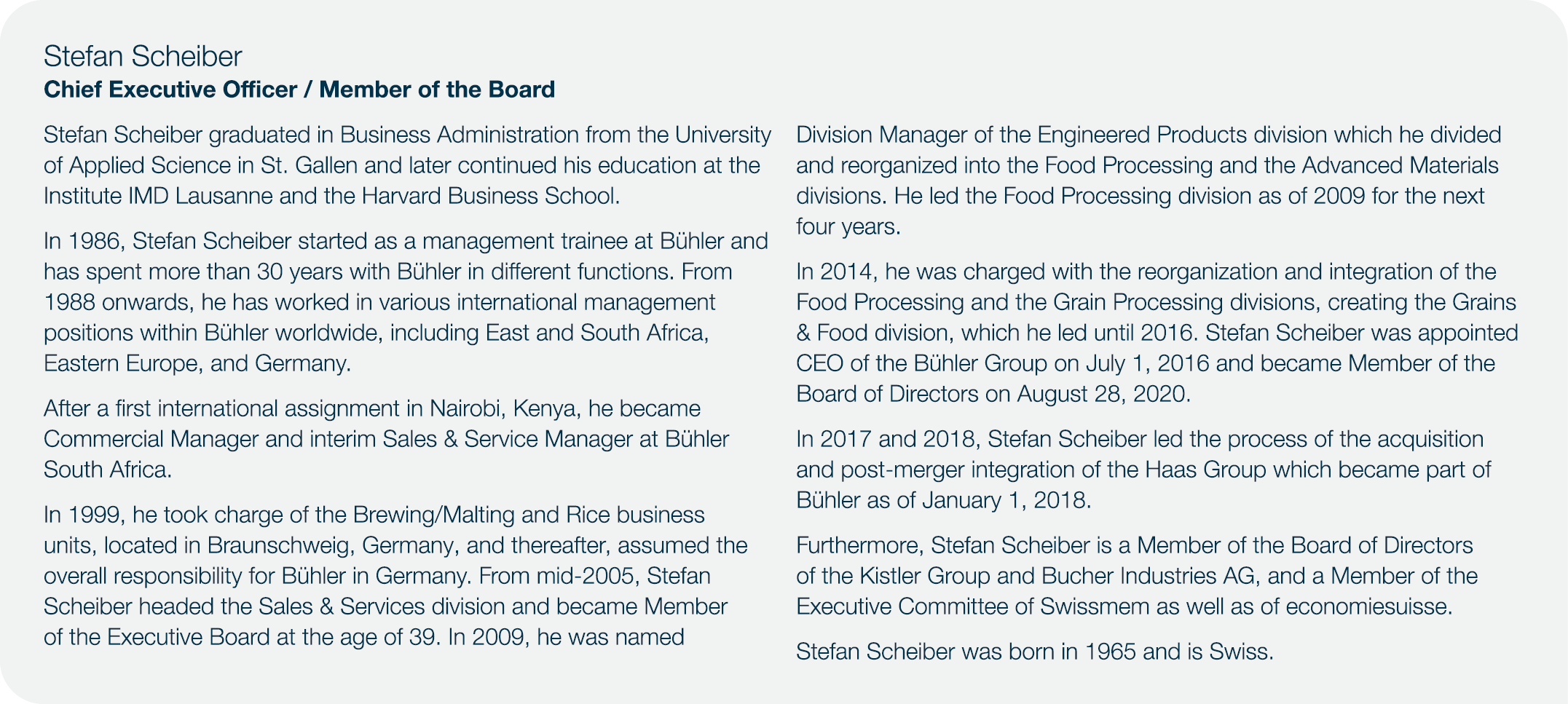 Stefan Scheiber Chief Executive Officer / Member of the Board Stefan Scheiber graduated in Business Administration fr...